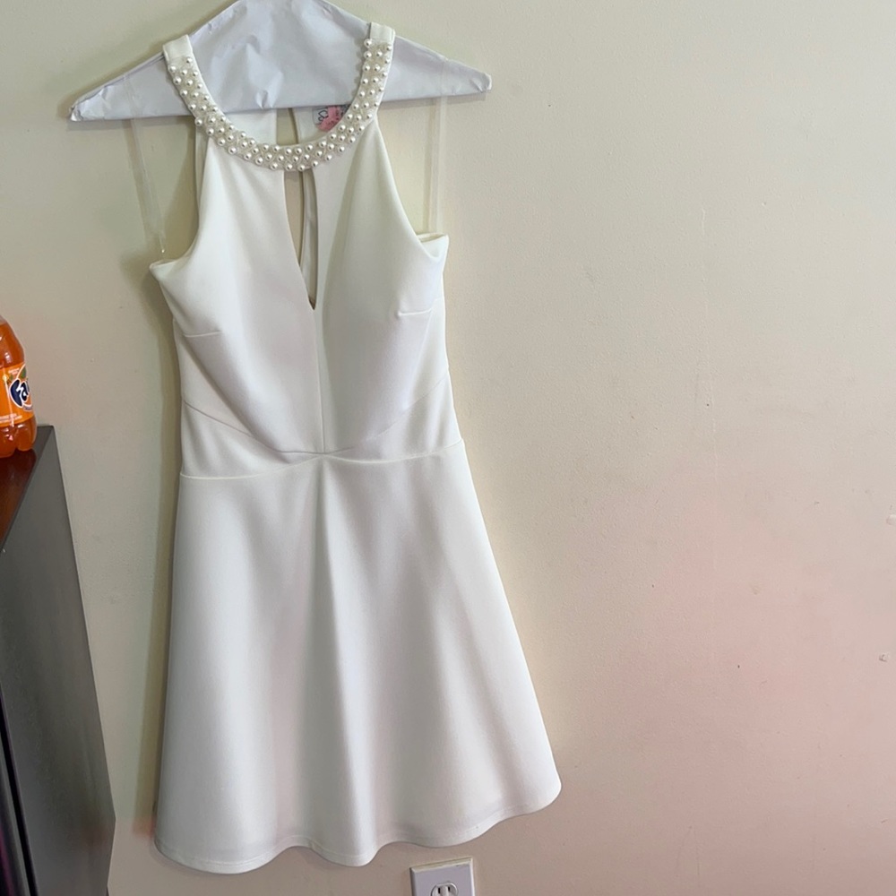 Ivory Pearl neck dress